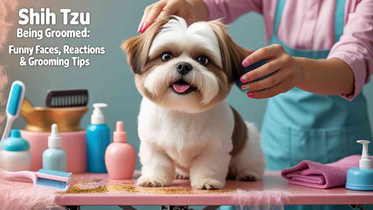 Shih Tzu Being Groomed: Funny Faces, Reactions & Grooming Tips