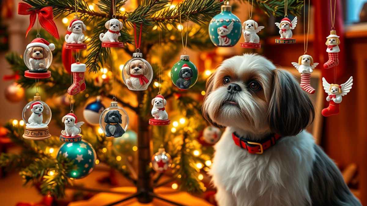 Shih Tzu Christmas Ornaments