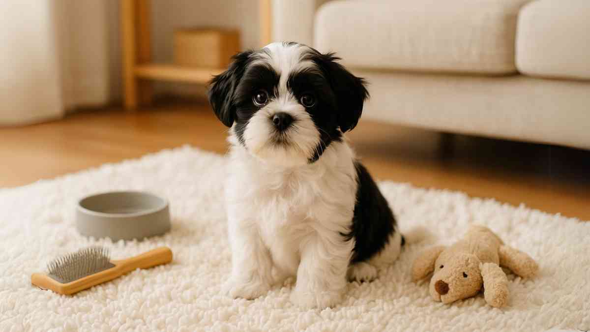 black and white shih tzu