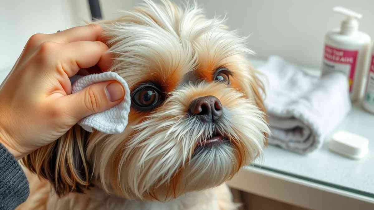 how to clean Shih Tzu face daily